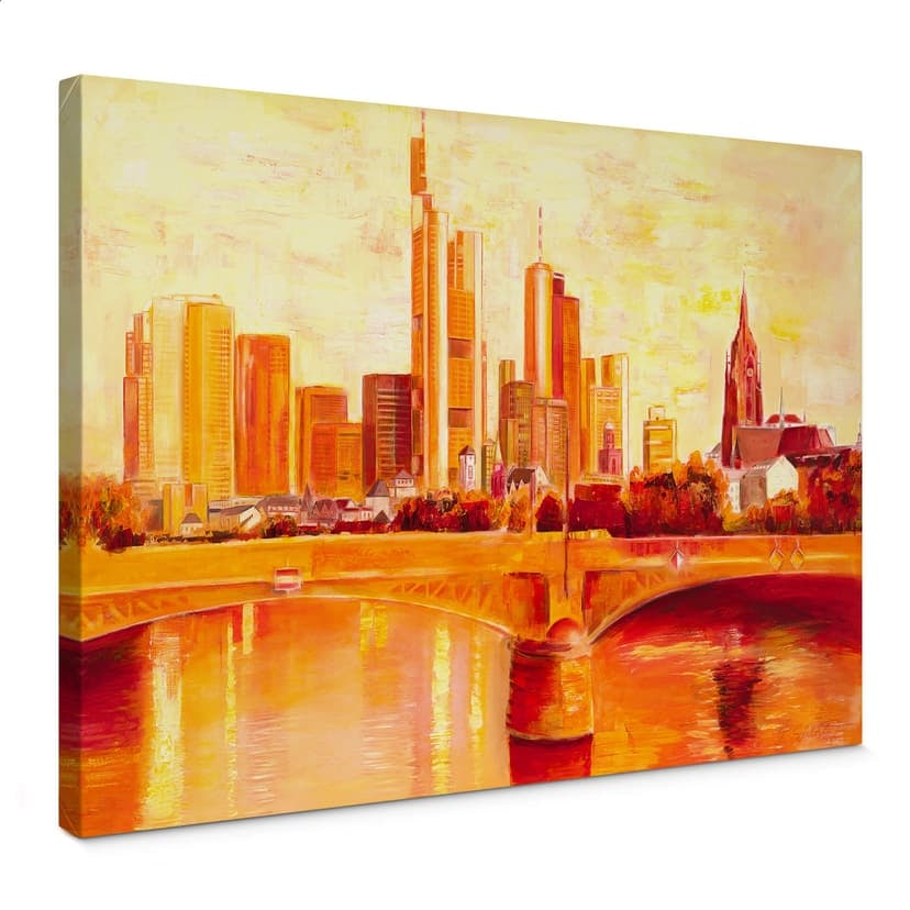 Canvastavla Schüßler - Frankfurts skyline