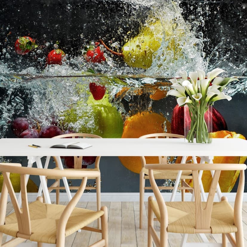 Uppfriskande fototapet med frukt