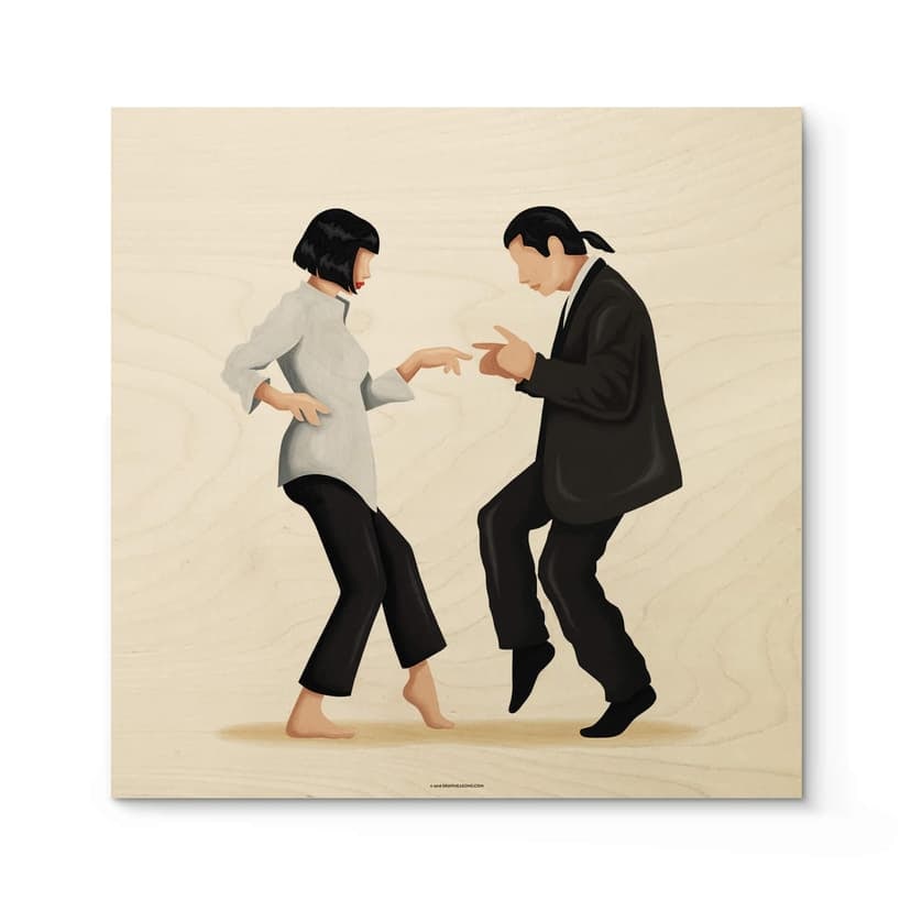 Tohmé Träposter - Pulp Fiction - Fyrkant