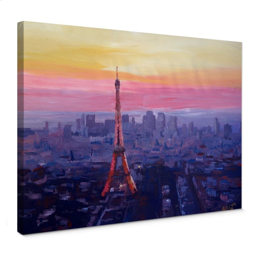 Bleichner Canvastavla - Paris Eiffeltorn i skymningen