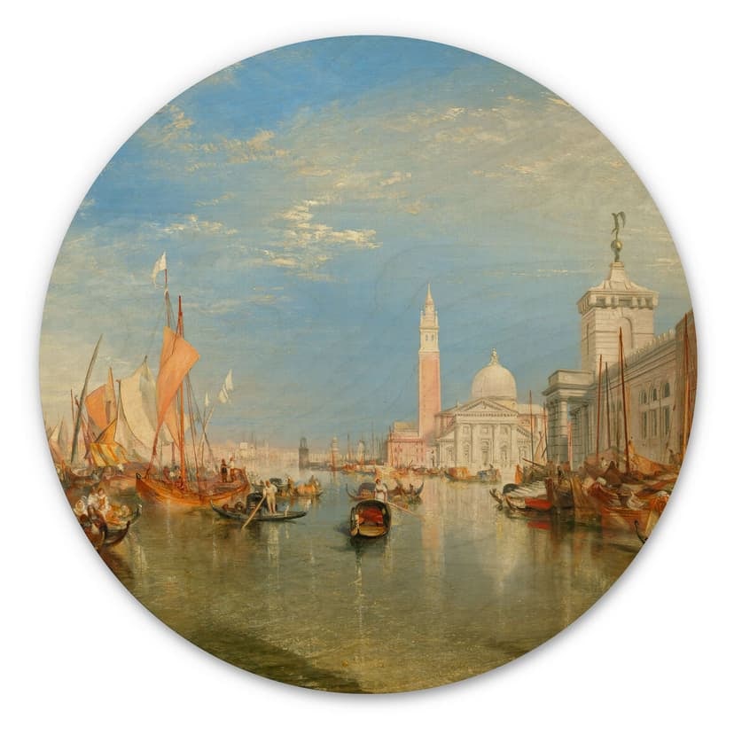 Trätavla Turner - Venedig, Dogana och S. Giorgio Maggiore - Rund