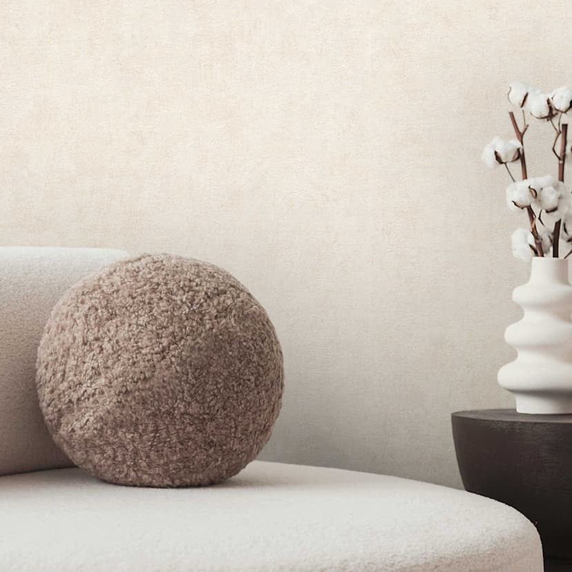 Tapet i betongutseende beige - modern Icke-vävd tapet i gipsutseende
