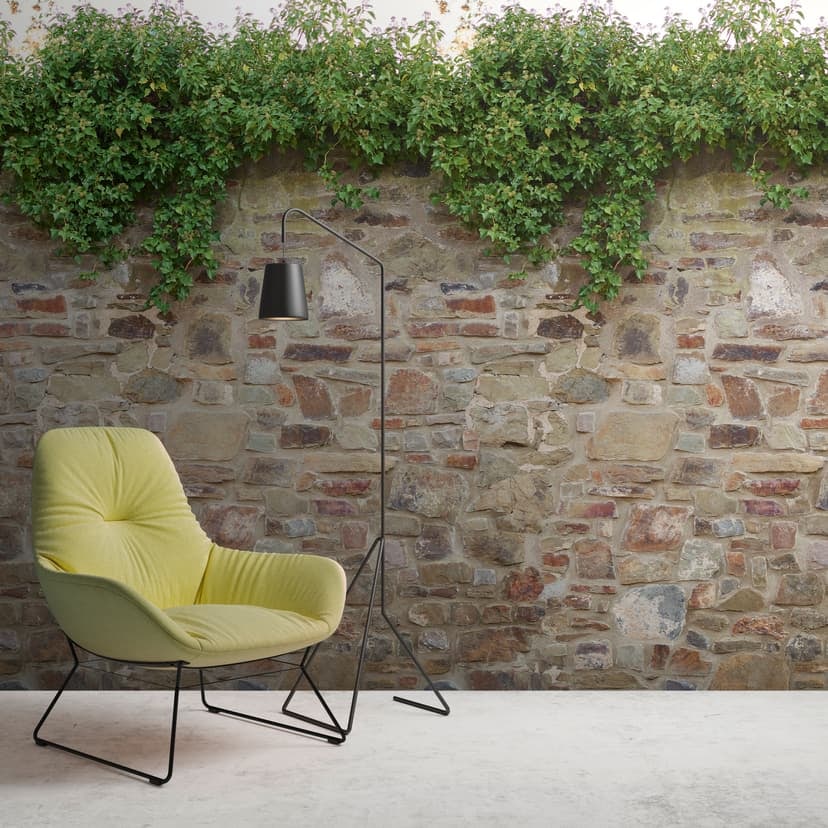 Fototapet i sten beige brun - non-woven tapet Industrial Livingwalls - matt och slät
