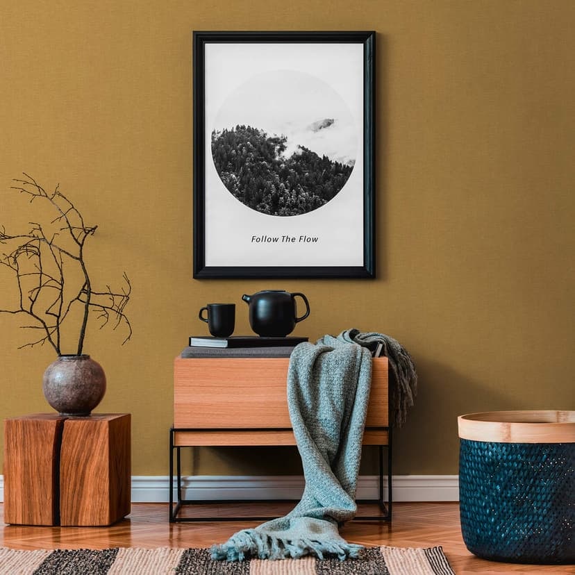 A.S. Création texturerad tapet för skal och stick #Hygge non-woven tapet gul