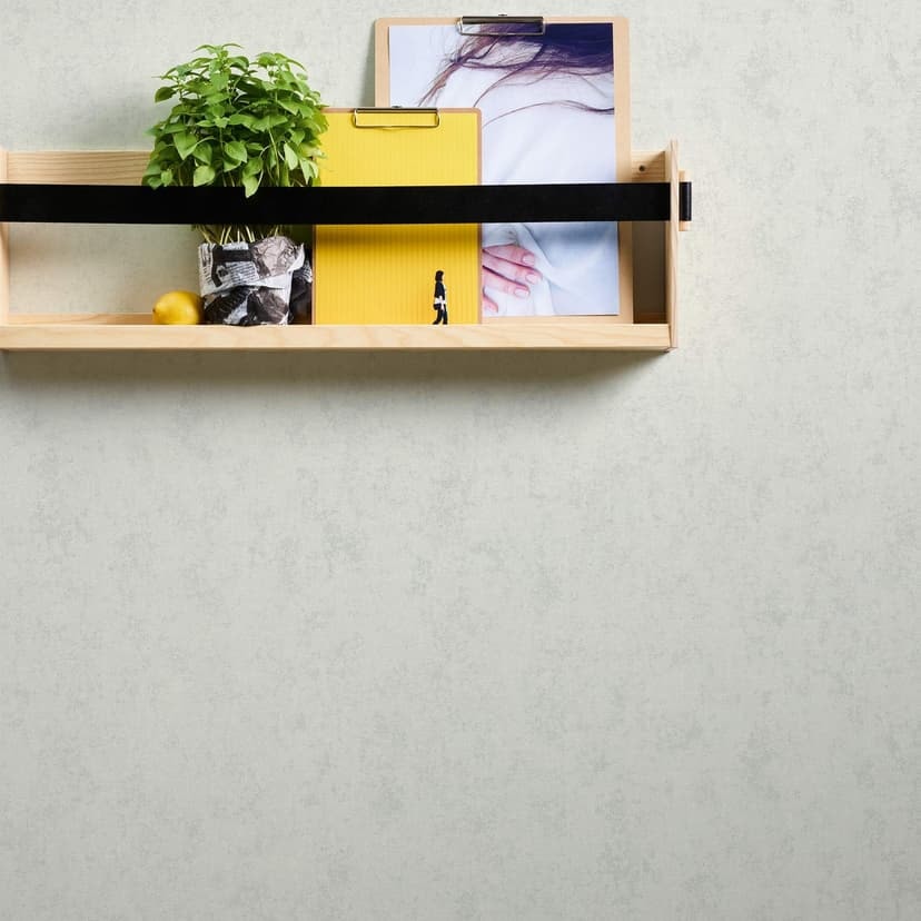 A.S. Création uni tapet #Hygge non-woven tapet slät vit grå