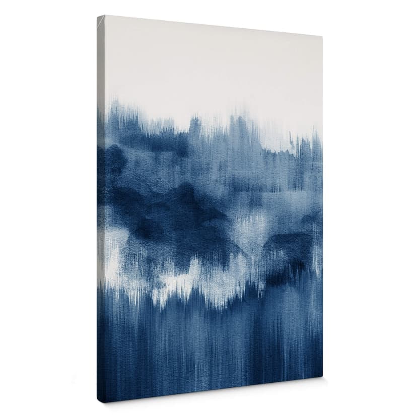 Canvastavla Nouveauprints - Akvarell Penseldrag (blå)