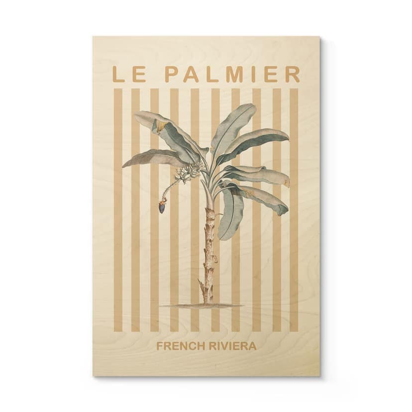 Träposter palmträd på Franska Rivieran - Grace Digital Art