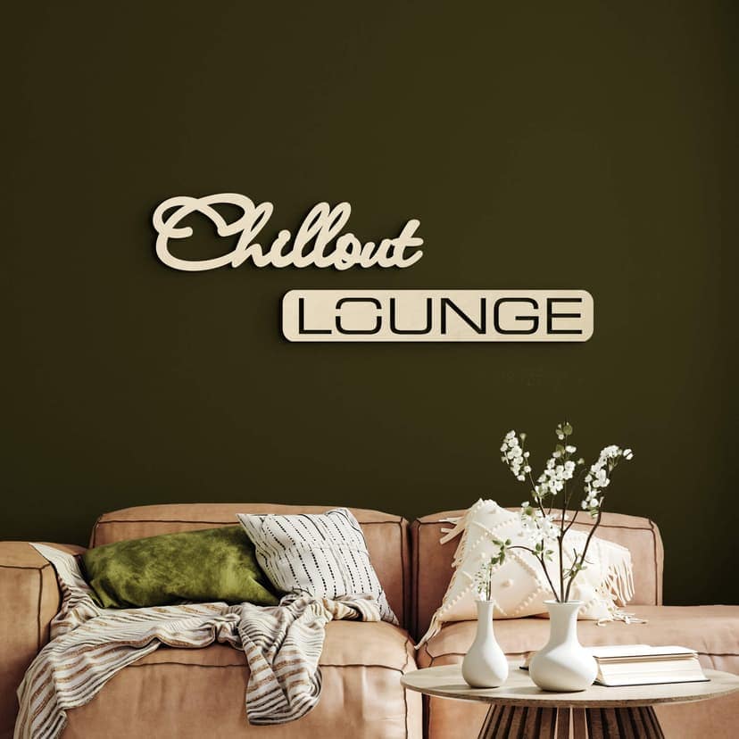 Bokstäver av trä Chillout Lounge
