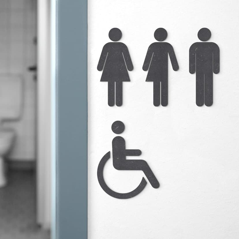 MDF - Väggdekorationer i trä - WC-skylt
