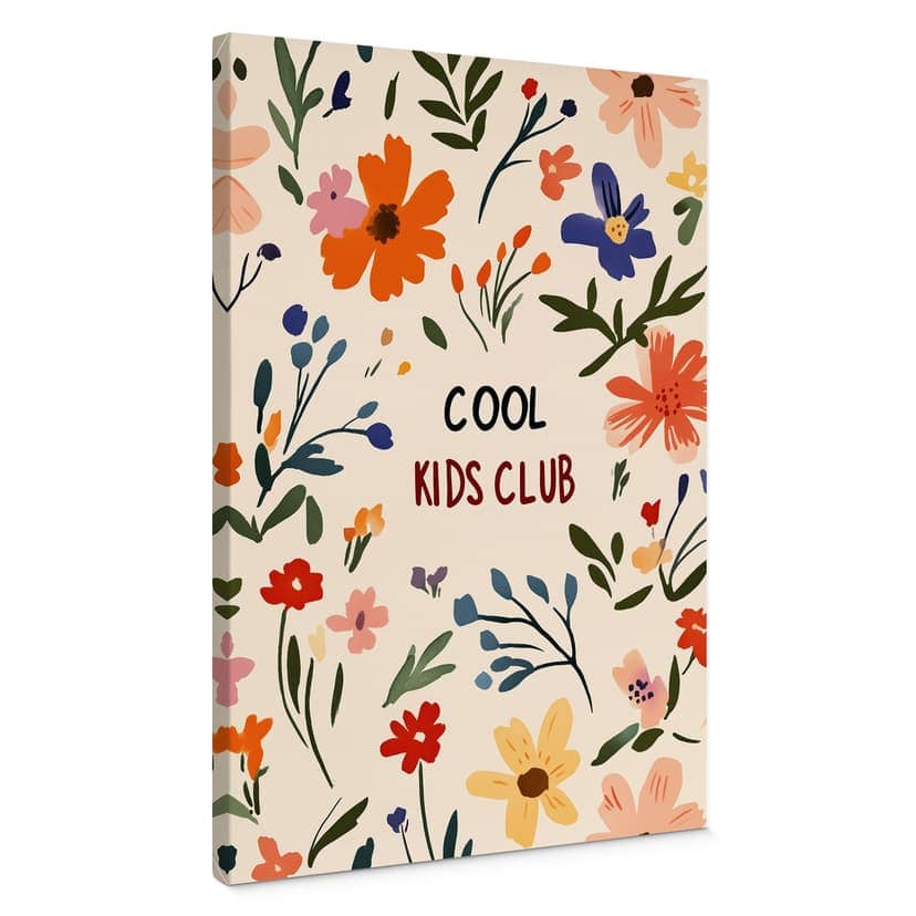 Canvastavla Cool Kids Club Färgglada blommor - Treechild
