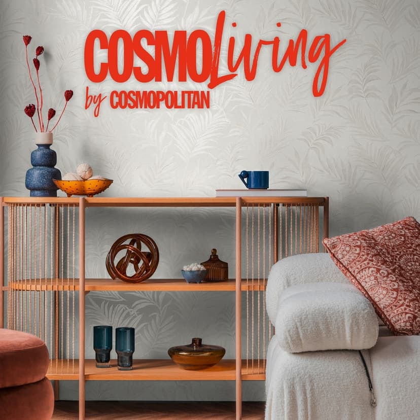 COSMOPOLITAN bladmönster tapet grädde vit - blommig Icke-vävd tapet matsal kök