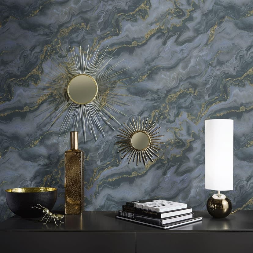 Non-woven tapet MYSTIC SPELL Elle Decoration 4, blå