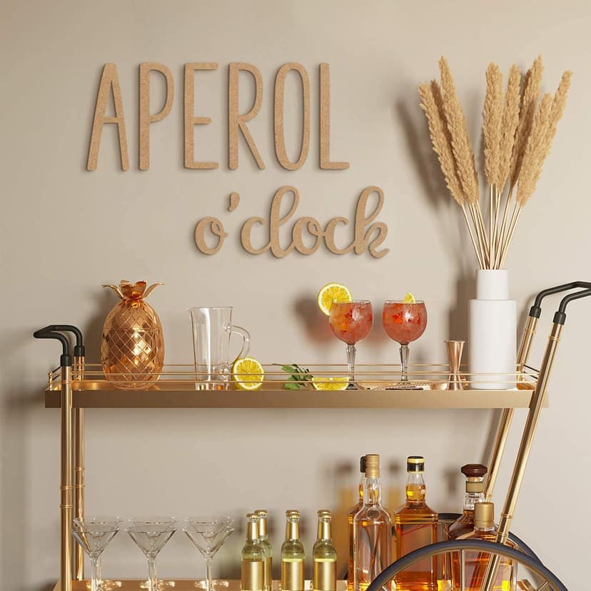 3D-bokstäver - Kök - Aperol klockan - MDF natur