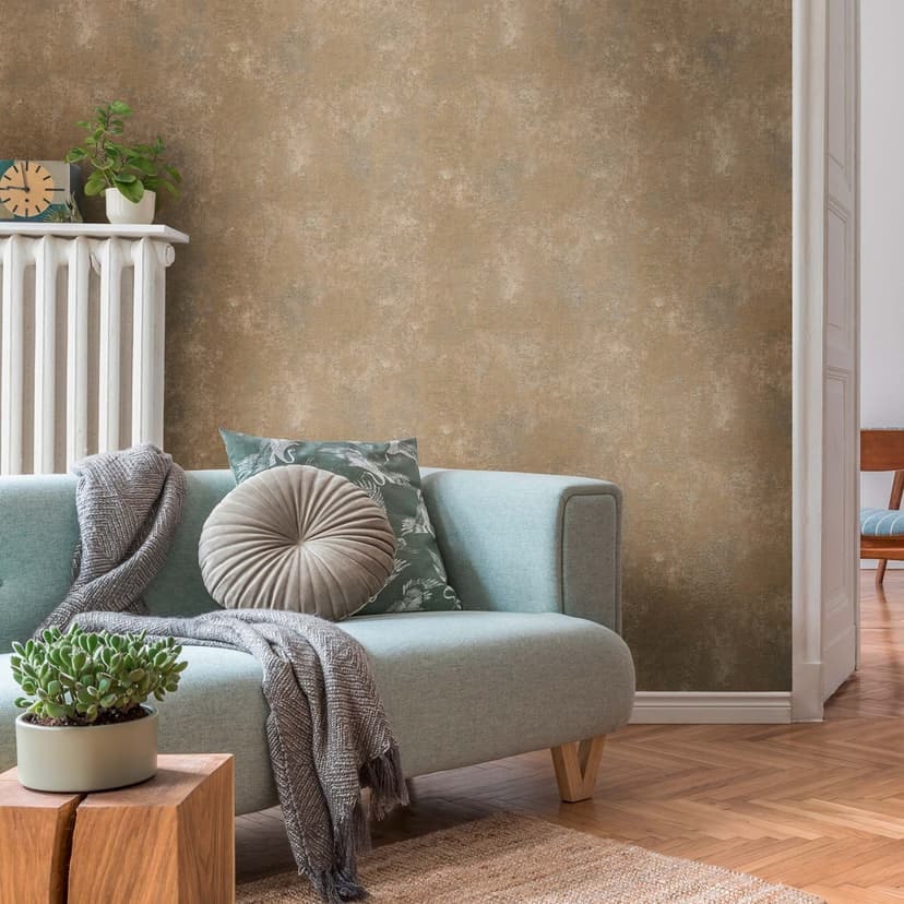 Tapet brun beige vintage design non-woven tapet för vardagsrum, sovrum, kök