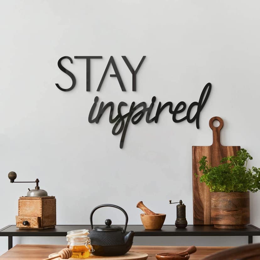 Akryldekoration 3D-bokstäver STAY inspired