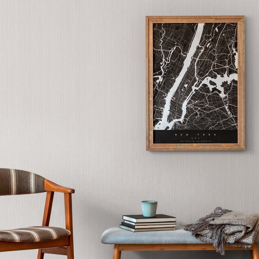 Grå silver metallic effekt non-woven tapet för vardagsrum, sovrum