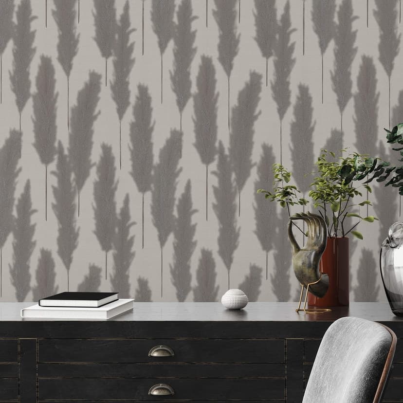 A.S. Création tapet med gräs #Hygge non-woven tapet vit, grå