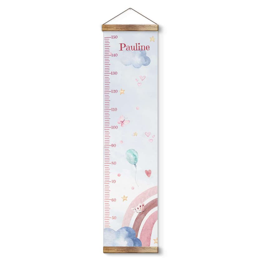 Personlig mätsticka för barn - Kvilis - Rainbow - 30x120 cm