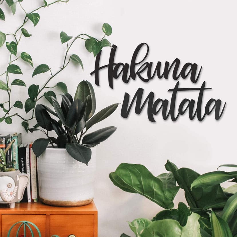 MDF - Träkonstverk Hakuna Matata (2 delar)