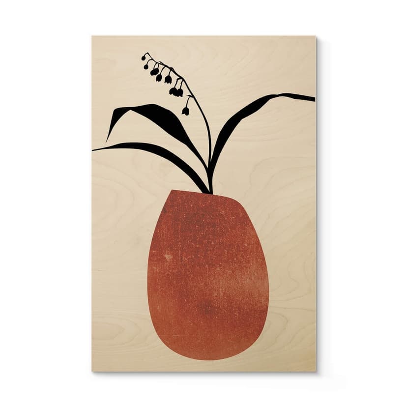 Kubistika Träposter - Vinterblommor
