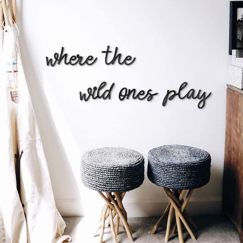 Akryldekoration 3D-bokstäver Where the wild ones play