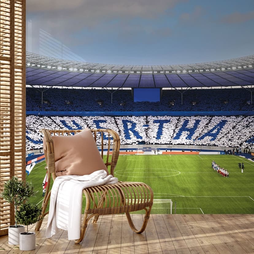 Fototapet Hertha BSC - Hertha choreo i östra kurvan