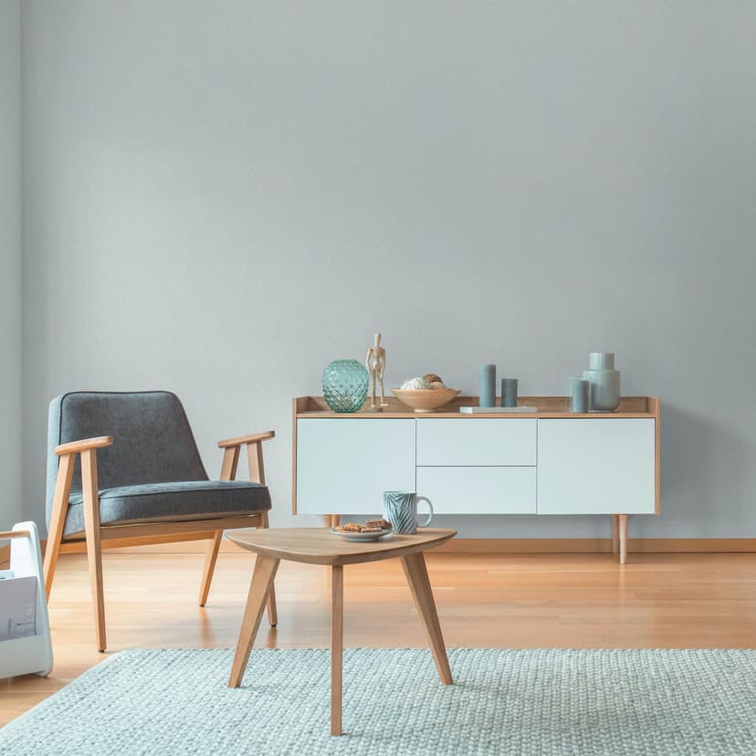Strukturerad tapet fiskbensblå grädde - Icke-vävd tapet modern textil mjuk