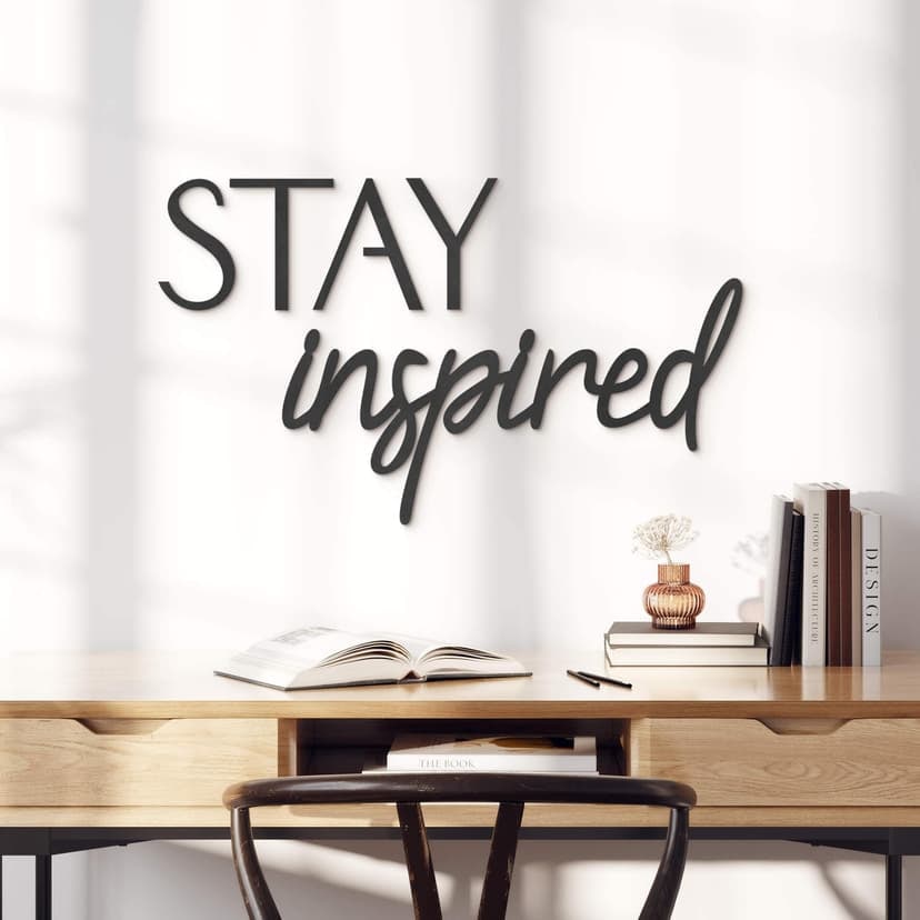MDF-dekoration 3D-bokstäver STAY inspired