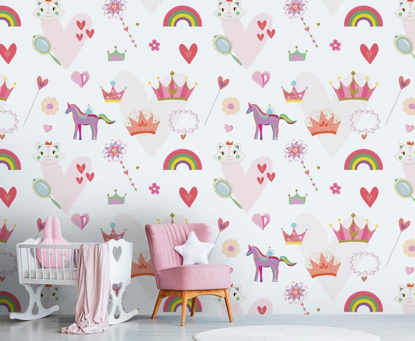 Fototapet för barn färgglada rosa - non-woven tapetkonst för barn Livingwalls - matt och slät