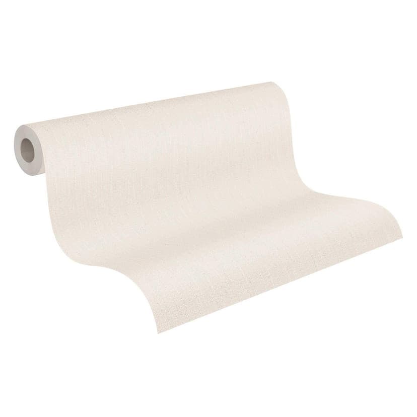 Enfärgad tapet i randdesign vit - tapet tunna ränder - enfärgad non-woven tapet