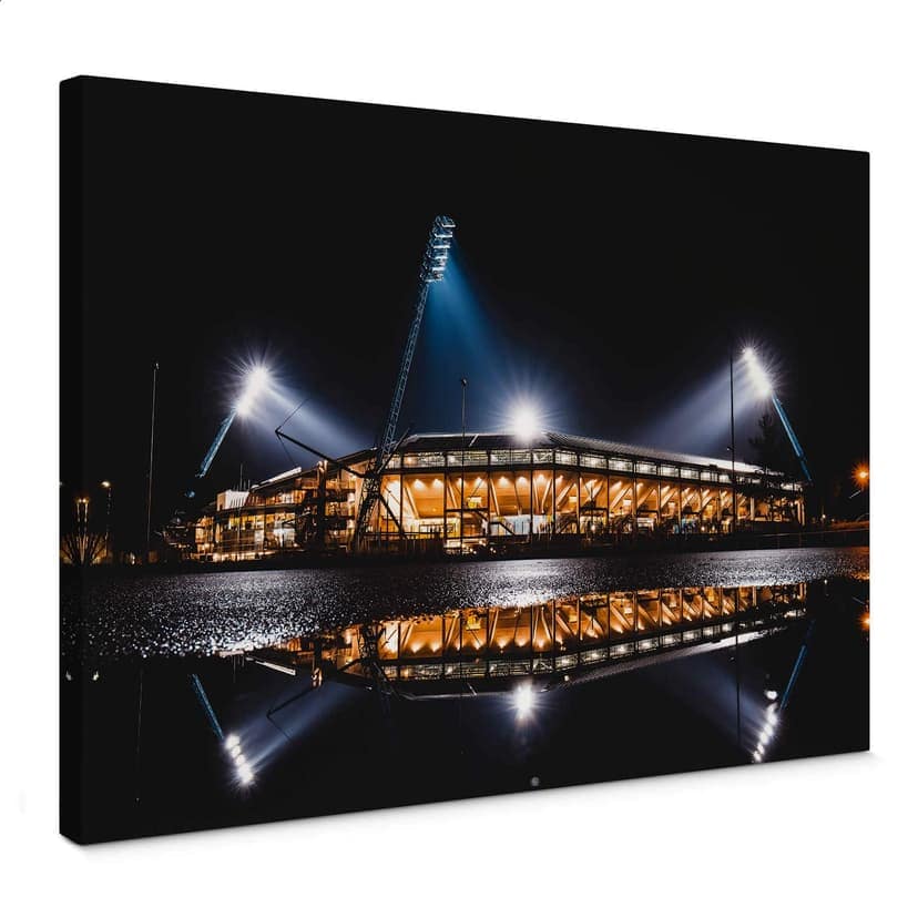 Canvastavla FC Hansa Rostock stadion på natten - 60x40 cm