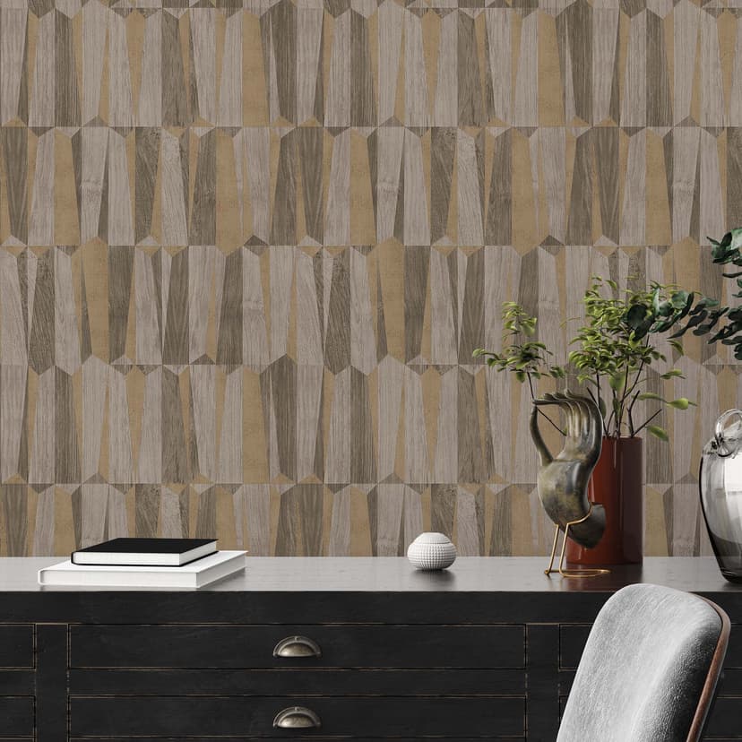 Non-woven tapet träutseende brun - trädesign tapet sovrum kök