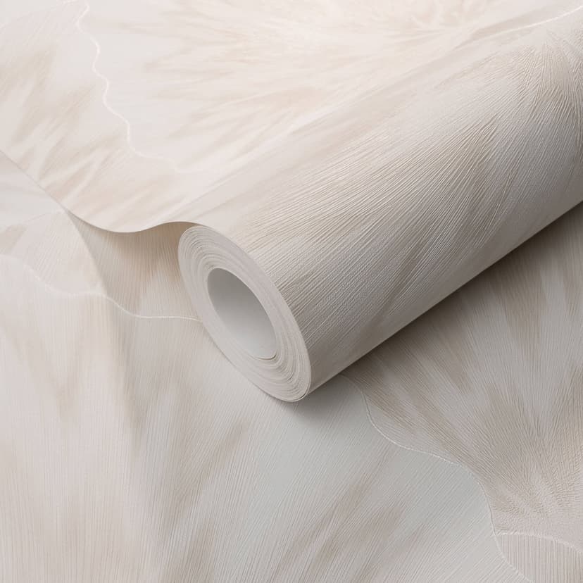 Non-woven tapet med grafiska prov i beige
