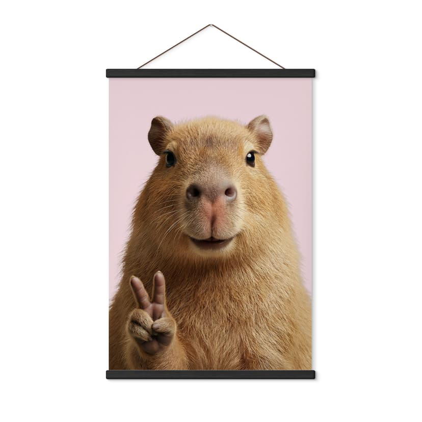 Peace Capybara Textil poster