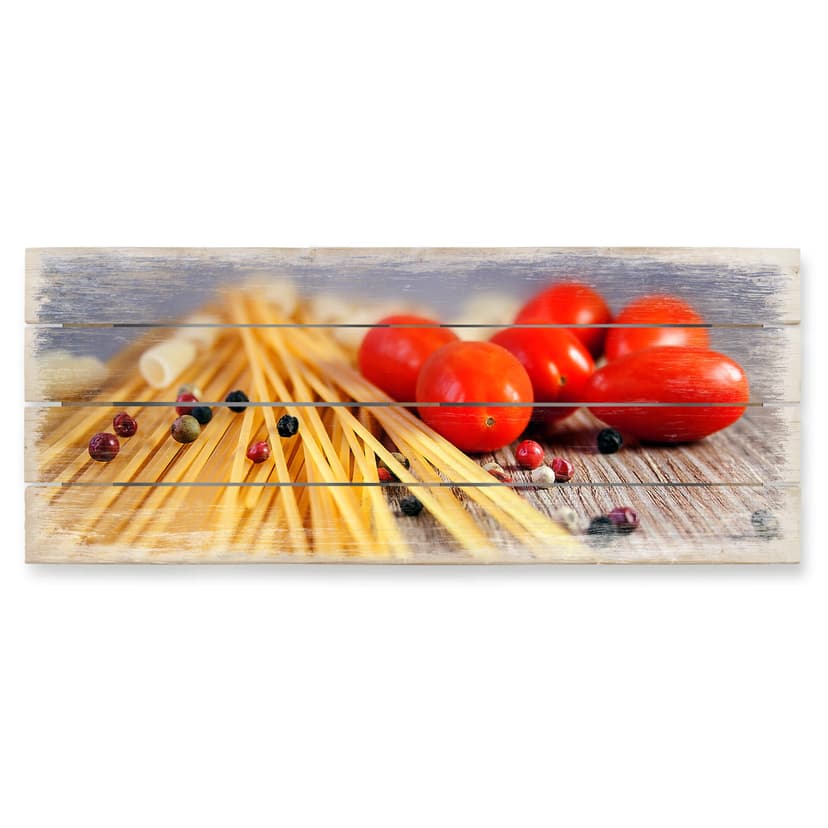 Trätavla Spaghetti alla mamma - 100x40 cm