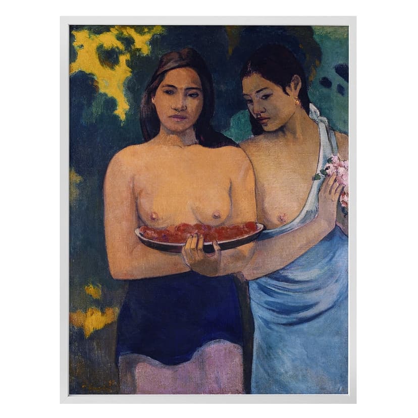 Poster Gauguin - Två kvinnor från Tahiti