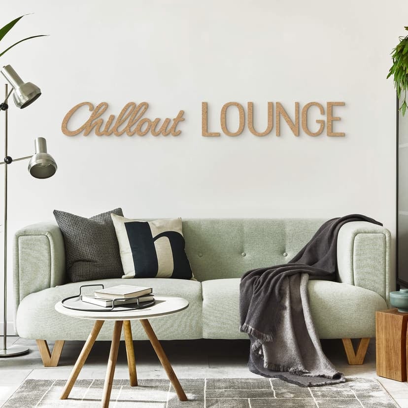 MDF Bokstäver av trä natur - bokstäver modern Chillout Lounge