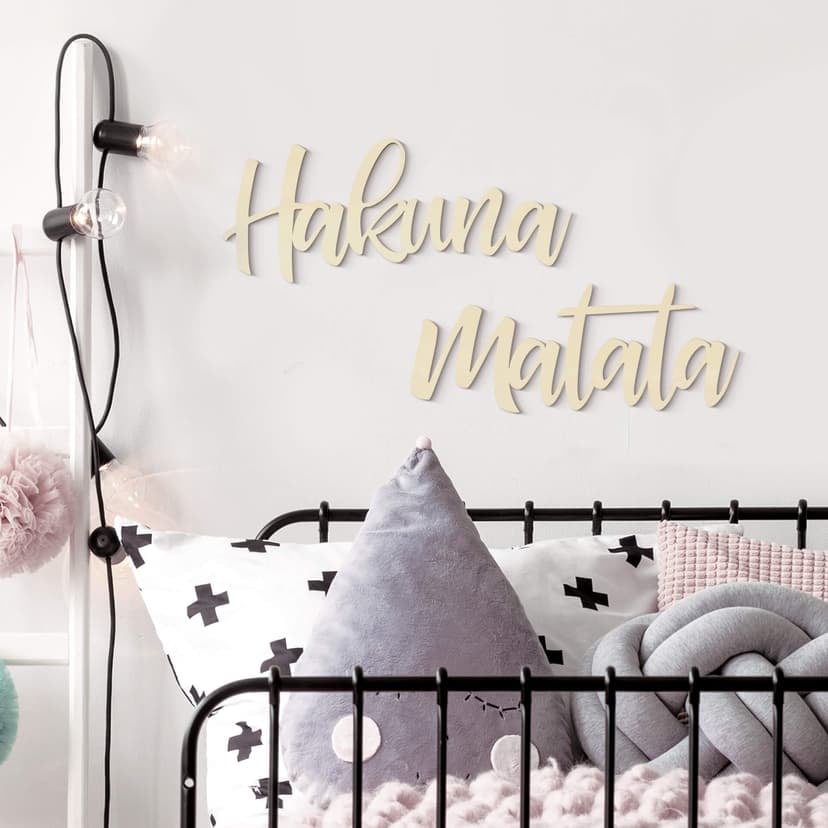 Bokstäver av trä poppel Hakuna Matata (2 st)