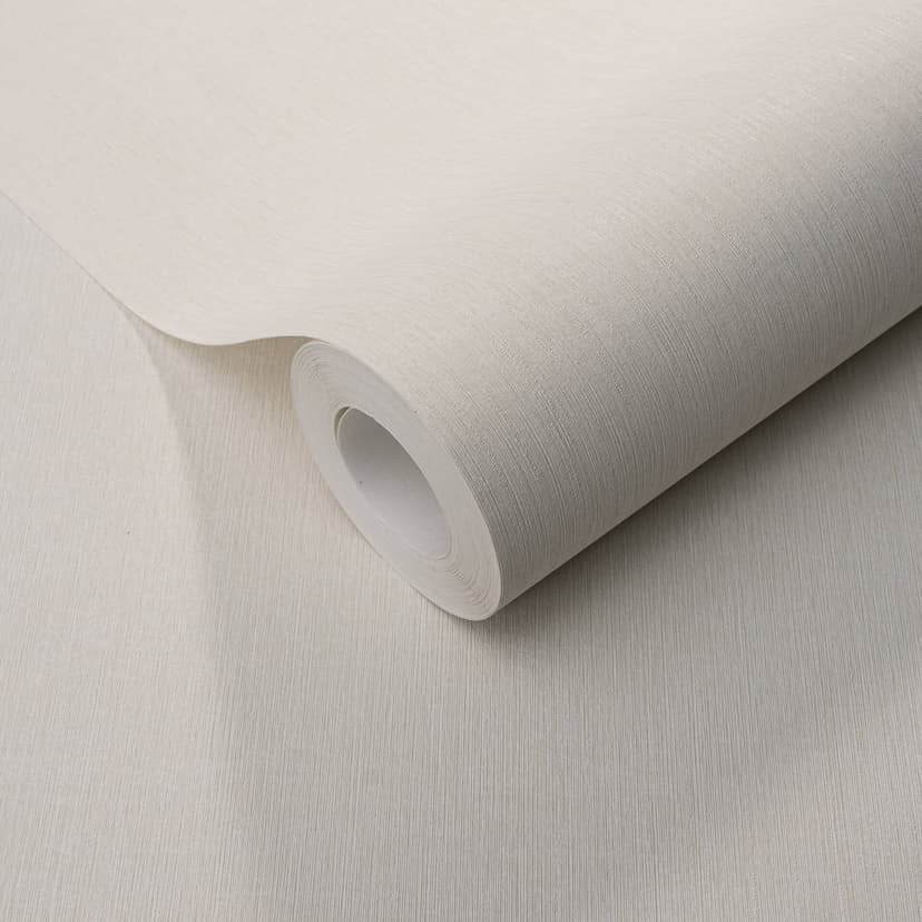 Non-woven tapet med fin längsgående struktur i kräm