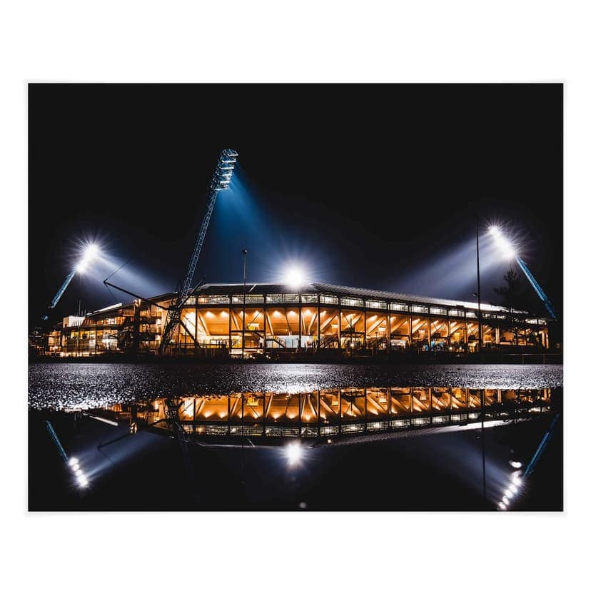 Poster FC Hansa Rostock stadion på natten