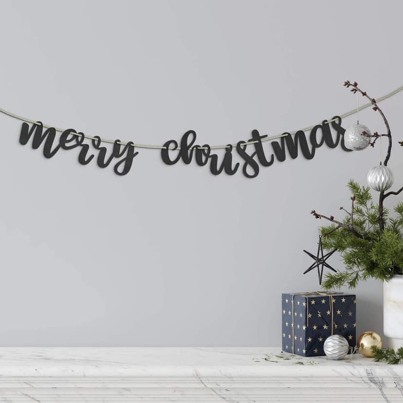 Väggdekorationer i trä God jul - MDF inkl. bomullsrep