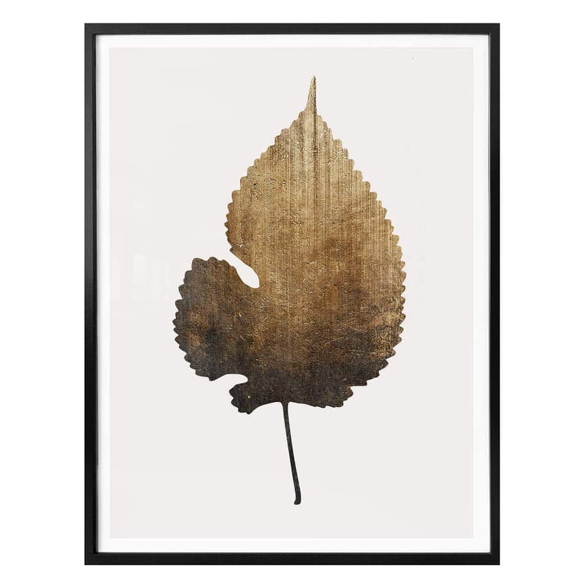 Poster Kubistika - Gyllene blad