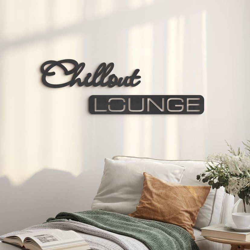 MDF-dekoration 3D-bokstäver Chillout Lounge