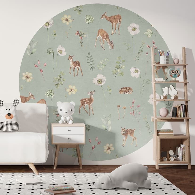 Fawn dröm på landsbygden - Kikki Belle - Fototapet - non-woven tapet/självhäftande non-woven tapet