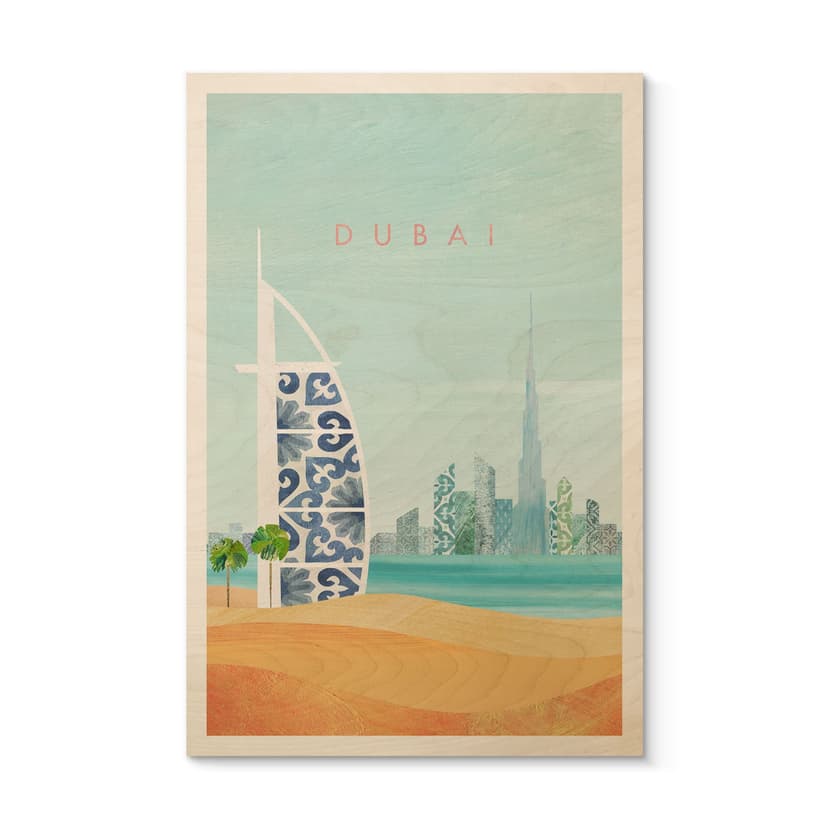 Träposter stranden i Dubai - Burj Al Arab - Rivers