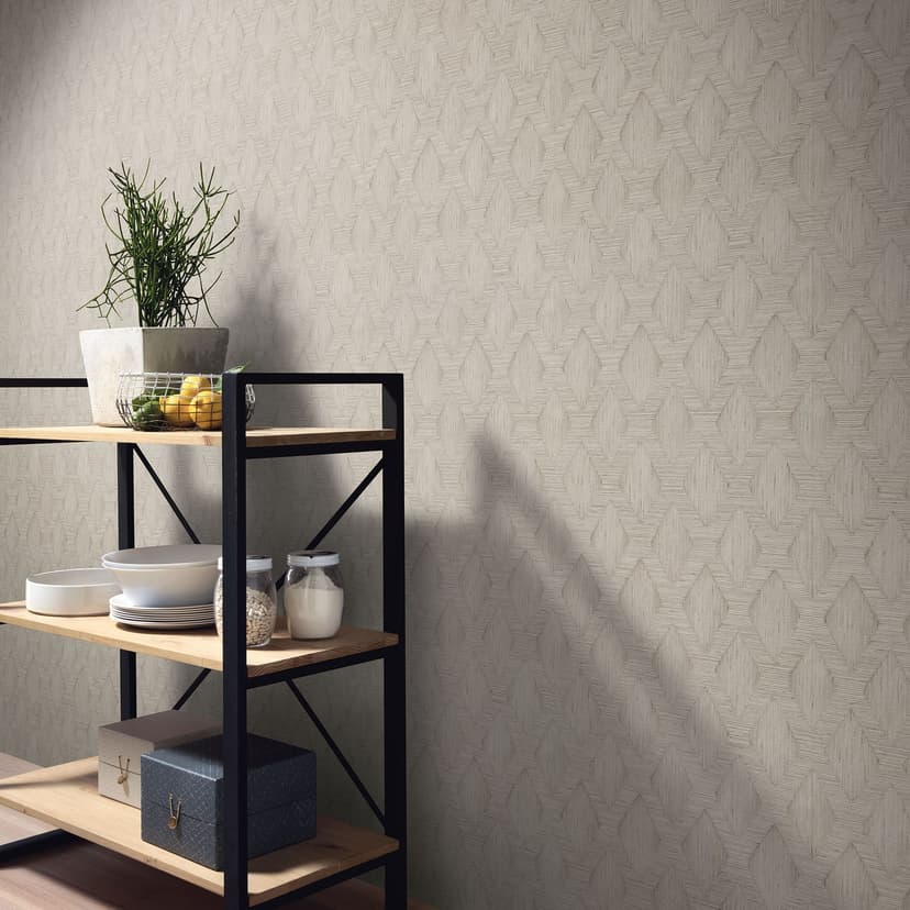 Icke-vävd tapet, grafisk tapet Secret Garden beige