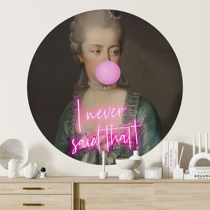 Marie Antoinette Wallsticker: Det har jag aldrig sagt - Grace Digital Art - Round
