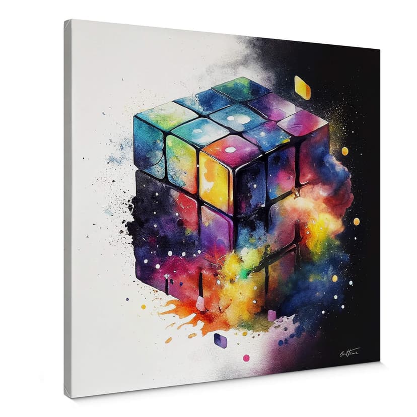 Canvastavla Heine - Magisk kub - Rubiks kub - Fyrkant