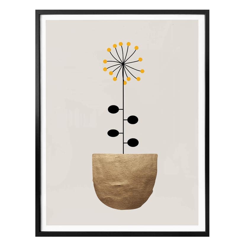 Poster Kubistika - liten solros